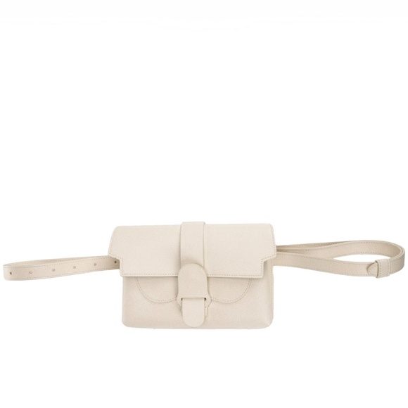 SENREVE Pebbled Cream Aria Crossbody Bag W/Leather Belt / Strap NWT - Picture 9 of 11